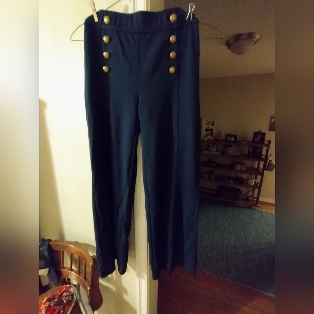LOFT navy sailor pant